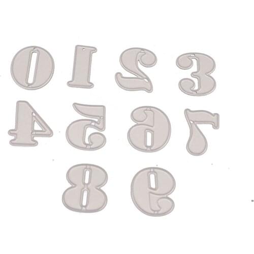 Digital Numeral Metal Metal Cutting Dies Scrapbook Paper Craft Knife Mould Stencils 2021 New Making Die Cuts 2021