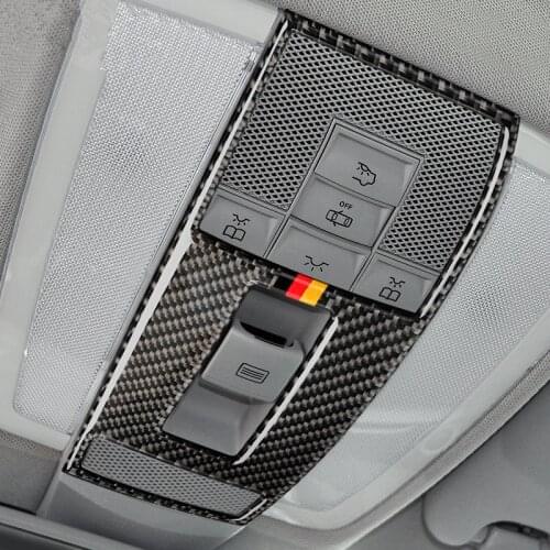 For Mercedes Benz GLK X204 2008-2015 Carbon Fiber Reading Lamp Panel Decoration Cover Trim Car Interior Accessories