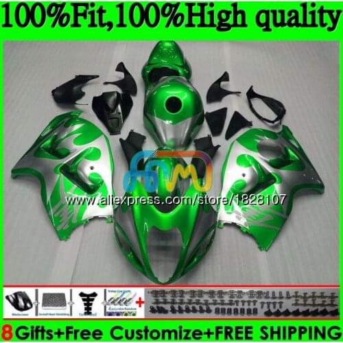 Injection For SUZUKI Hayabusa GSXR 1300 GSXR-1300 57BS.192 GSXR1300 08 13 14 15 16 2008 Green silver 2013 2014 2015 2016 Fairing