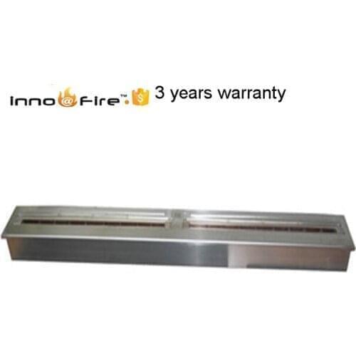 Inno-Fire 62 inch real fire stainless steel manual ethanol fireplace insert burner