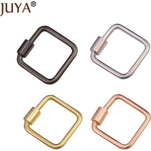 Juya Jewelry Making Square Spiral Clasps Trendy Accessories Pedant Connectors for DIY Necklace Bracelets Hand Made Accessories