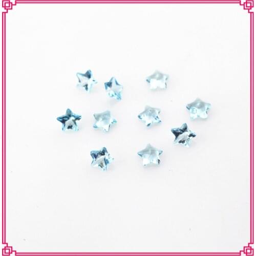 Hot selling 100pcs/lot 5mm skyblue crystal star birthstone floating charms fit living glass memory lockets diy jewelry