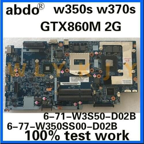 For CLEVO W350S W370S W355S laptop motherboard 6-71-W3S50-D02A 6-77-W370SS00-D02A motherboard GPU GTX860M 2GB tested 100% work