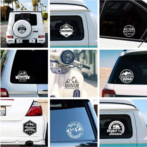 Fashion Mountains ADVENTURE Car Stickers And Decals Vinyl Car-Styling Art For Car Decal Windshield Waterproof Atuo Accessories