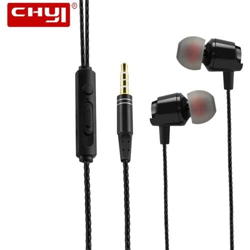 CHYI Heavy Bass In Ear Earphone Music Headset with Mic Qulity Earbud fone de ouvido for iPhone Samsung Sony HTC Mp3 PC