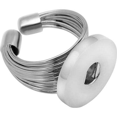 New Fashion elegant charming Punk Lines style snap ring fit 18mm snap buttons wholesale JZ0038