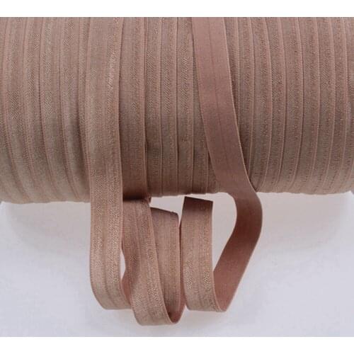 5/8" inch solid FOE #812 Natural Fold Over Elastic Shiny for elastic Headbands Hair Ties 50yards and 100yards/lot