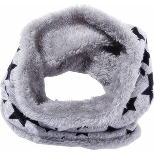 Autumn Winter Children Scarf Kids O-Ring Scarves Knitted Plush Boys Girls Neck Collars Warm Kids Neckerchief Children Bufandas