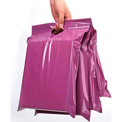 Self-Seal Adhesive Tote Bags Thick Waterproof Plastic Poly Envelope Purple Express Courier Bags Gifts Mailing Bags