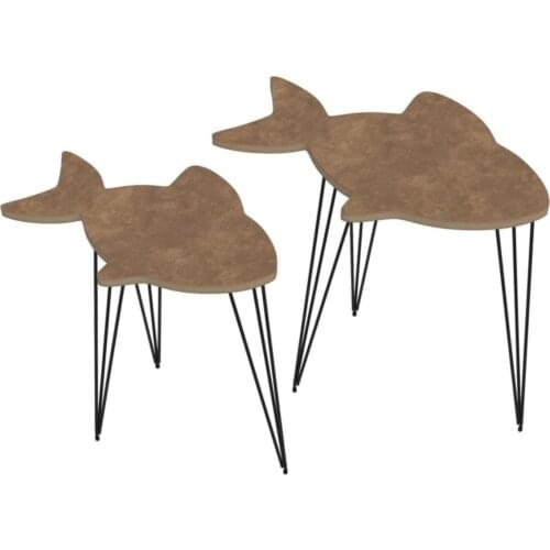 Modern Black Apple Zigon Coffee table Mdfsyh 2 Li coffe table