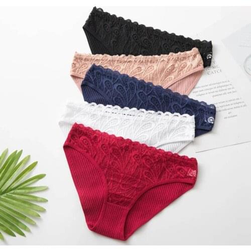 New Cotton Panties Women Comfortable Underwears Sexy Low-Rise Underpants Female Lingerie Big Size Ladies Fashion Briefs