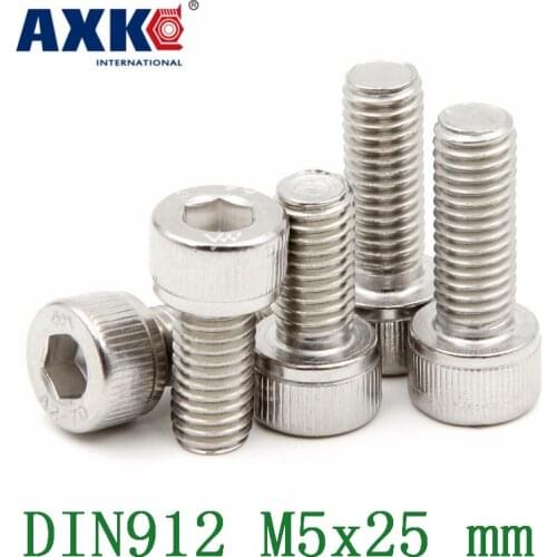 Vis Wood Screws Free Shipping 50pcs/lot Metric Thread Din912 M5x25 Mm M5*25 304 Stainless Steel Hex Socket Head Cap Screw Bolts