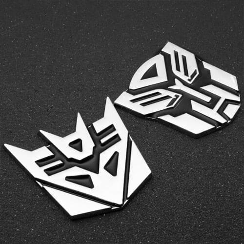 1PCS Car Stying 3D Metal Car Sticker Autobots Transformers Emblem Badge Auto Body Decals Motorcycle Auto Decoration Accessories