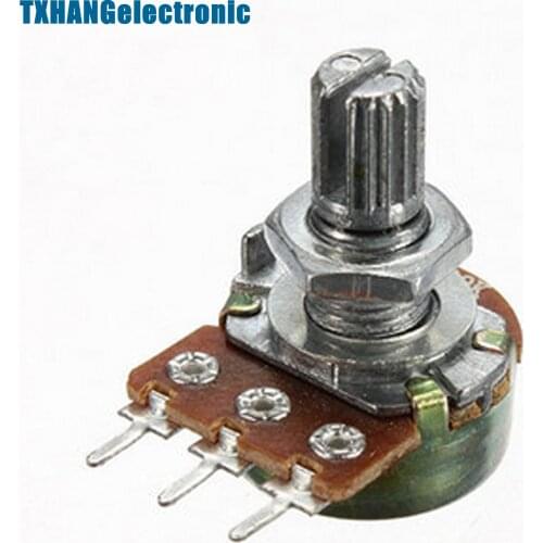 10PCS 5K Ohm B5K Knurled Shaft Linear Rotary Taper Potentiometer