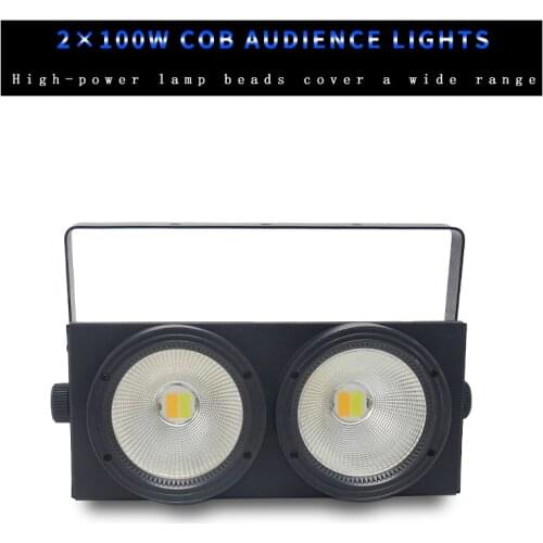 2 Eyes LED COB Stage lights Blinder Light Cold White/Warm White 2in1 COB light LED Control 2x100W Audience light