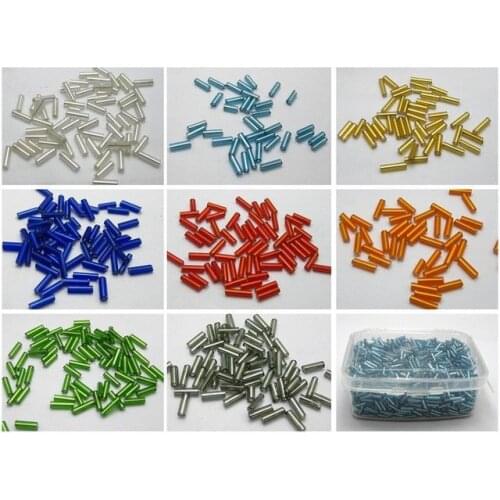 2000 Mixed Color Glass Tube Bugle Seed Beads 2X7mm + Storage Box