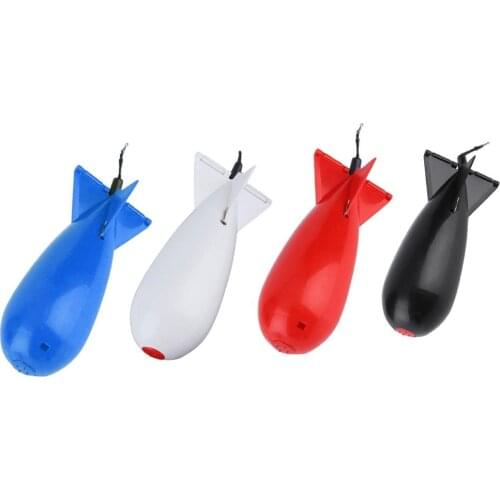 4 pieces Fishing Large Rockets Spod Bomb Fishing Tackle Feeders Pellet Rocket Feeder Float Bait Holder Tool Accessories 40DC31