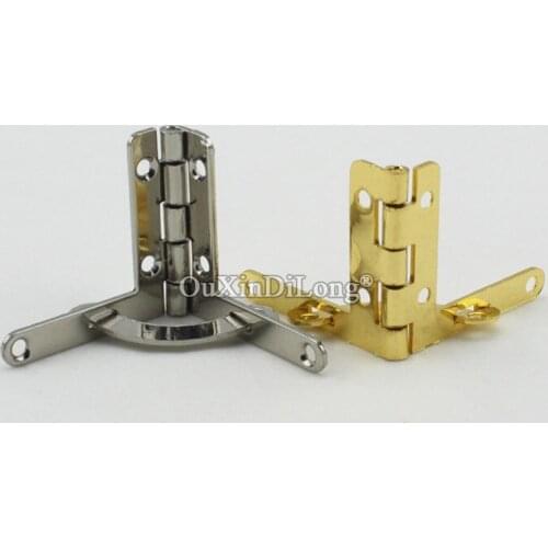 500PCS Small Golden/Silver Iron 30*33mm*90degree Quadrant Hinge for Humidor Boxes/ Cigar Case Hardware Hinges with Screws GF317