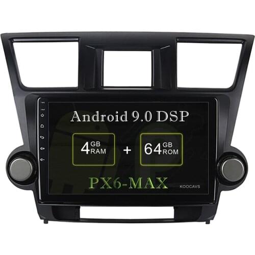 KOOCAVS 10.2" IPS Android 9.0 Car GPS Radio Player for toyota Highlander 2009 2010 2011 2012 4GB+64GB Stereo Multimedia Headunit