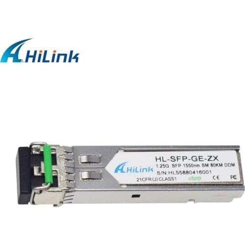 Free Shipping! 1000BASE-ZX GE Dual LC 1.25G 1550nm 80km DOM SFP Transceiver GLC-ZX-SM