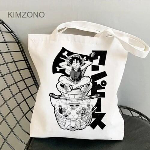 One Piece shopping bag canvas eco tote recycle bag handbag bag jute foldable cloth sacolas