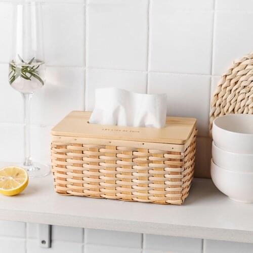Home Furnishing Decoration Handmade Toilet Paper Holder Bamboo Papers Roll Living Room Kitchen Tissue Boxes Paper Towel Rack