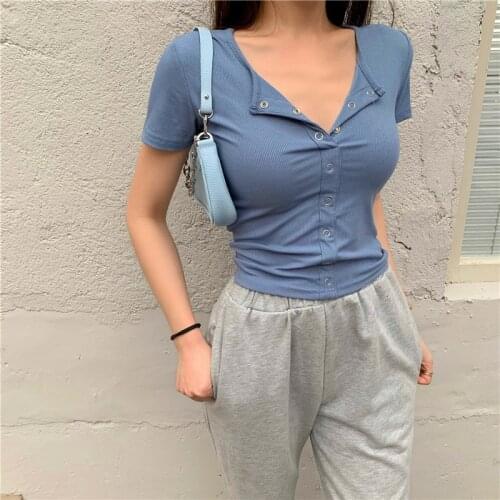 Cheap wholesale 2021 spring summer autumn new fashion casual woman t-shirt lady beautiful nice women Tops female Ay1363