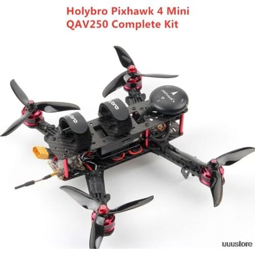 Holybro Pixhawk 4 Mini QAV250 Complete Kit RC Quadcopter RC Drone W/ 5.8G FPV VTX 600TVL 433MHz 915mhz Telemetry Radio