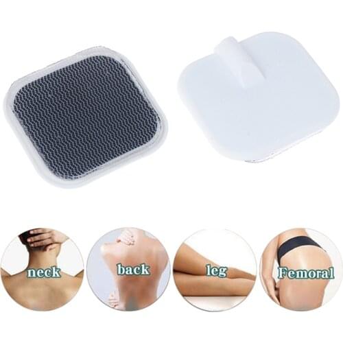 Gel Electrode Pads Tens Electrodes Digital Therapy Machine Massage 10Pcs/lot 4x4cm Ems Nerve Muscle Stimulator Silicone
