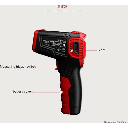 HT650 A/B/C Infrared Thermometer Laser Thermometer Non-contact Pyrometer Imager Hygrometer Infrared Thermometer Color LCD Lights