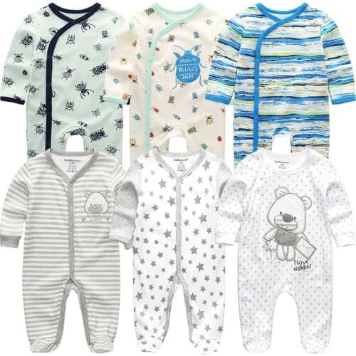 Baby Boy Rompers Infantil Roupa Newborn Girls Clothes 100% Soft Cotton Pajamas Overalls Long Sheeve Baby Rompers Infant Clothing