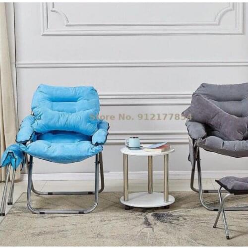 Lazy sofa chair home computer chair bedroom balcony living room simple flannel dormitory bedroom artifact folding chair