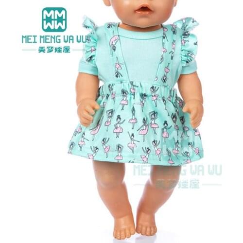 Doll clothes for 43cm baby new born doll and American doll OG girl Ballet skirts, sports suits, shoes