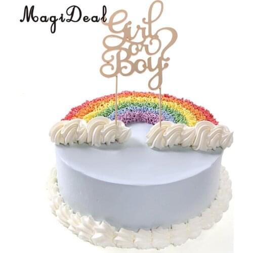 MagiDeal Stunning Rhinestone Girl or Boy Cake Topper Party Baby Shower Decoration