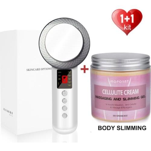 3 in 1 EMS Body Slimming Massager Anti Cellulite Fat Burner Weight Loss LCD Display Weight Loss Machine with Slimming Cream