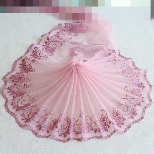 MLAEY 2Yards Darkred Exquisite Embroidered Flower Lace Trim High Quality Lace Fabric DIY Craft&Sewing Dress Clothing Accessories