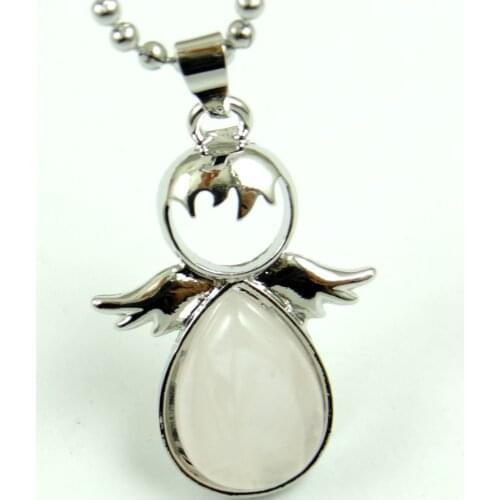 Natural Stone Angels Shape Turquoises Quartz Crystal lapis Shape charm Pendants for diy Jewelry making Necklace Accessories