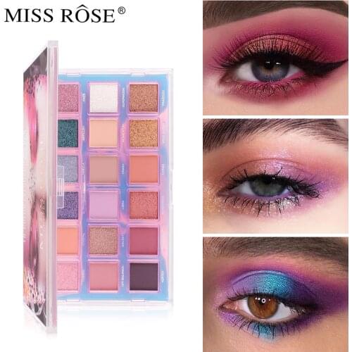 New 2021 18 Color Shui Inverse Eyeshadow Net Red Waterproof Pearlescent Glitter Matte Easy Makeup Eyeshadow Palette Cosmetics