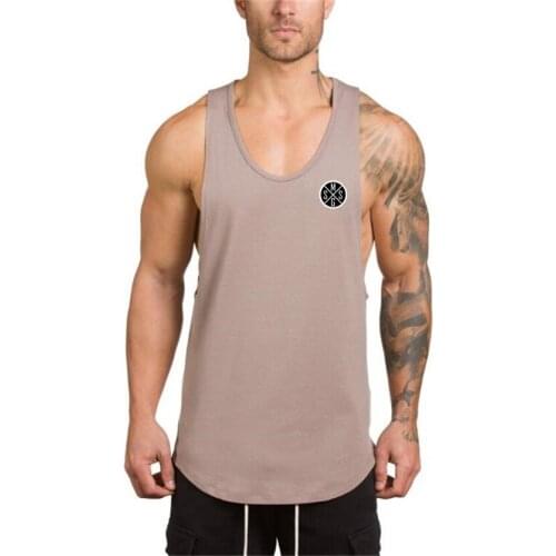 New Fitness Brand Workout Cotton Gym Clothing Mens Tank Top Bodybuilding Musculation Singlets Vest Muscle Sport Sleeveless Shirt