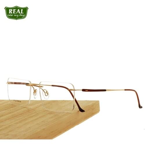 New Design Beta Titanium Eyeglasses Frame Rimless Titanium Optical Frames Men Women Reading Glass Eyewear