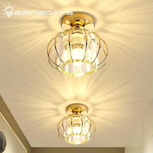 Simple Modern Led Crystal Ceiling Lights For Living Room Aisle Corridor Light Celebrity Aisle Light Downlight Entrance Light