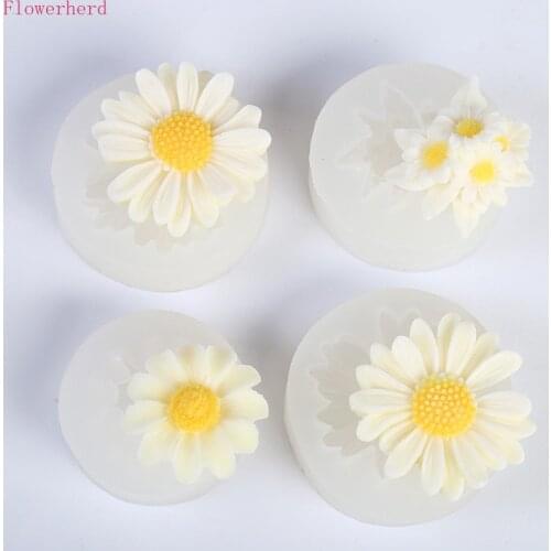 Chamomile Aromatherapy Gypsum Silicone Mold Daisy Flower Mold Handmade Soap Mold Cake Decorating Fondant Tools Chocolate Mold