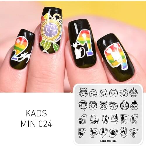 AriesLibra Nail Art Template Cute Stamp Pattern DIY Print Stamping Plates Nail Polish Stencil Template Manicure Stencil
