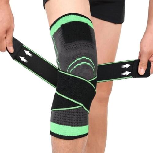 1PC Sports Kneepad Men Pressurized Elastic Knee Pads Support Fitness Gear Basketball Volleyball Brace Protector Bandage