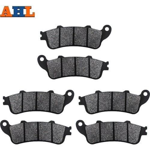 AHL 3 Pairs Motorcycle Brake Pads For HONDA VFR 800 VFR800 Interceptor 1998-2005 Black Brake Disc Pad