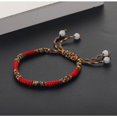 High Grade Lucky Weaved Bracelet Handmade Buddhist Knots Rope Bracelet Tibetan Infinity Charm Jewelry