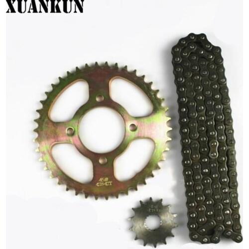 XUANKUN Motorcycle Parts GS125 Sets Chain Sizes Tooth Plates Sprockets Chains Sprockets Gears
