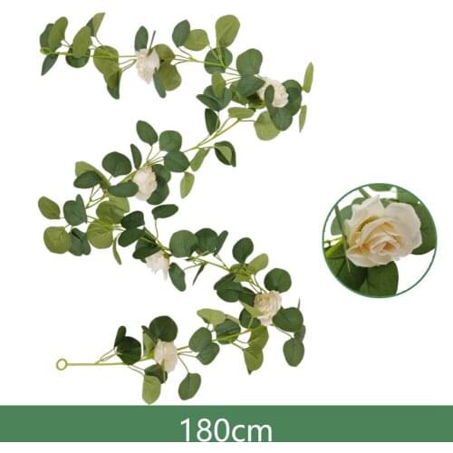 1 Pcs Eucalyptus Rattan 180CM Artificial Eucalyptus Garland Hanging Rattan Wedding Greenery Home Decors
