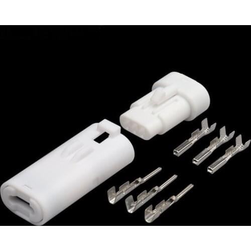 100 sets 1.2mm 3 Pin way male female white waterproof auto wire connector seat adjustment control plug for 7222-1835 7123-1835