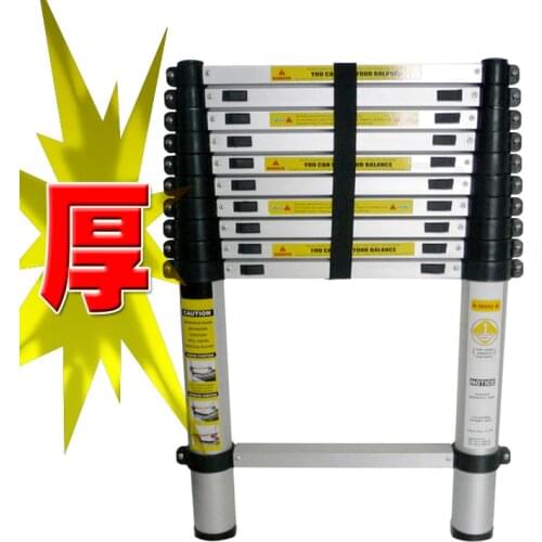 140-410cm thickening alloy aluminumportable retractable ladder multifunctional stair B stye unilateral a word ladders